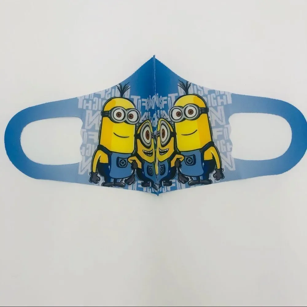 Brand New Kids Minions  Reusable‎ Face Mask Material Ice Silk
